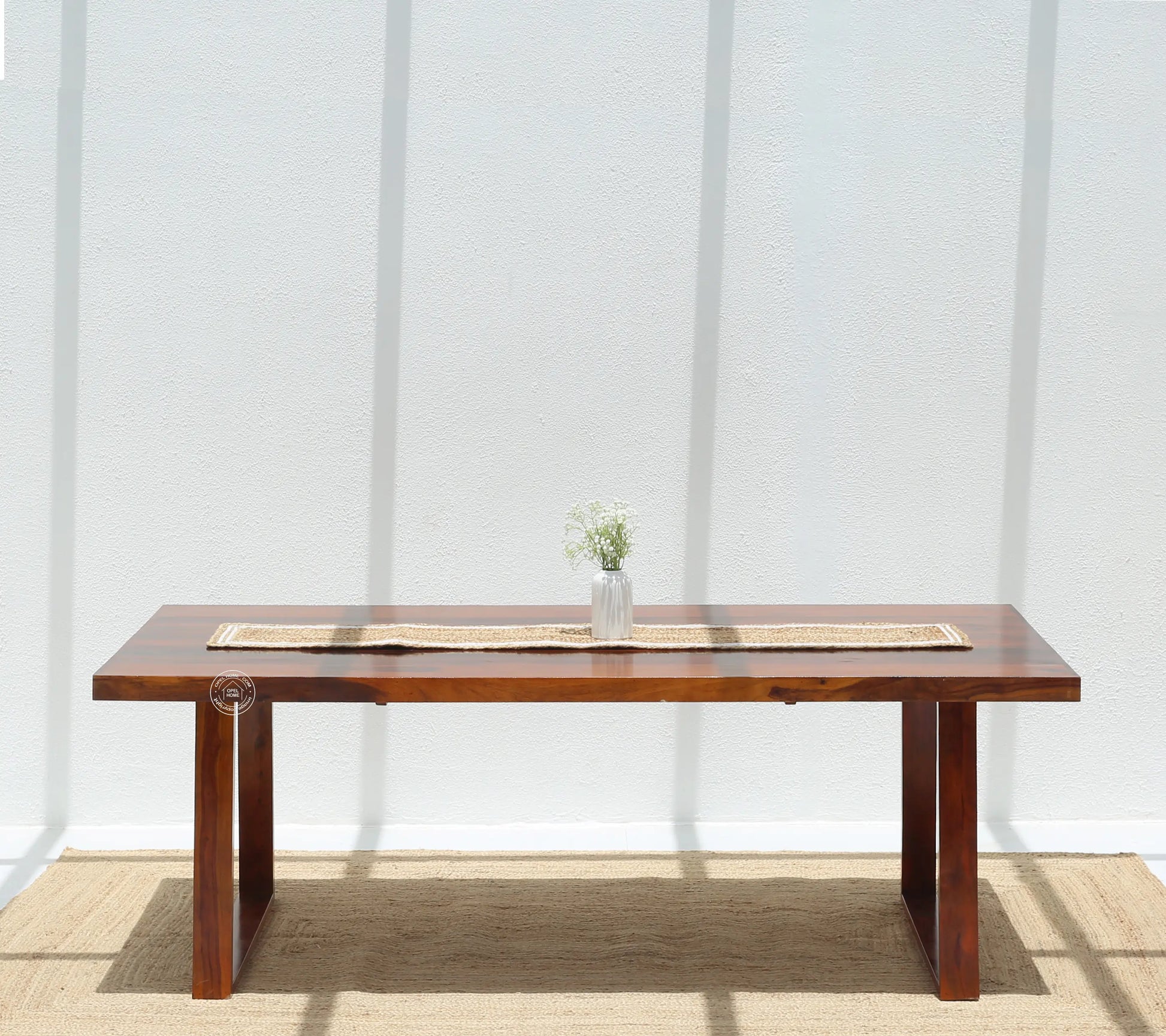 Ardo Wooden 8 Seater Dining Table – (Only Table) Honey finish | Opelhome UAE