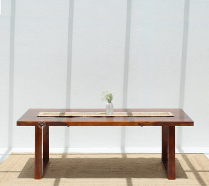Ardo Wooden 8 Seater Dining Table – (Only Table) Honey finish | Opelhome UAE