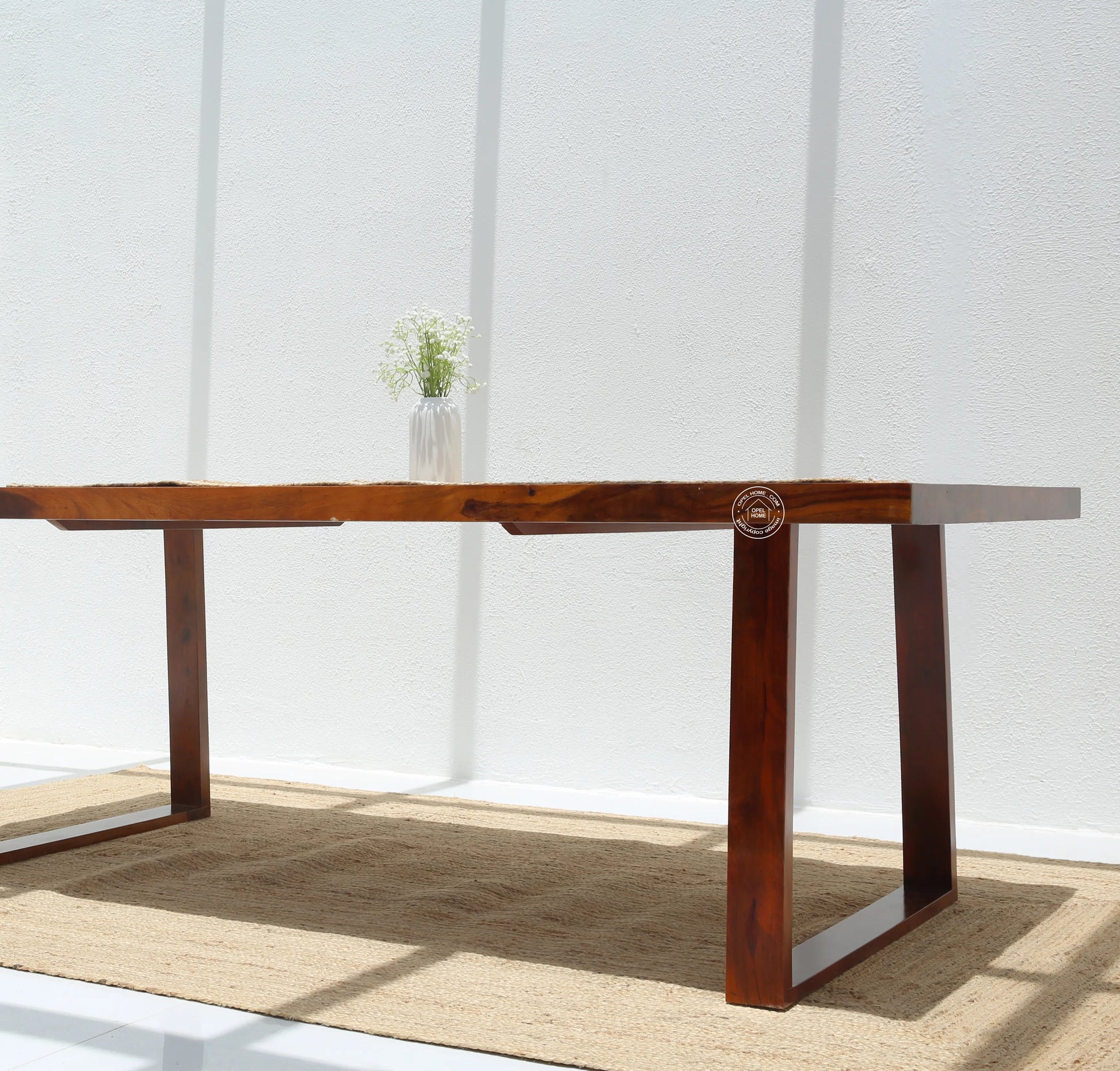 Ardo Wooden 8 Seater Dining Table – (Only Table) Honey finish | Opelhome UAE - Opelhome