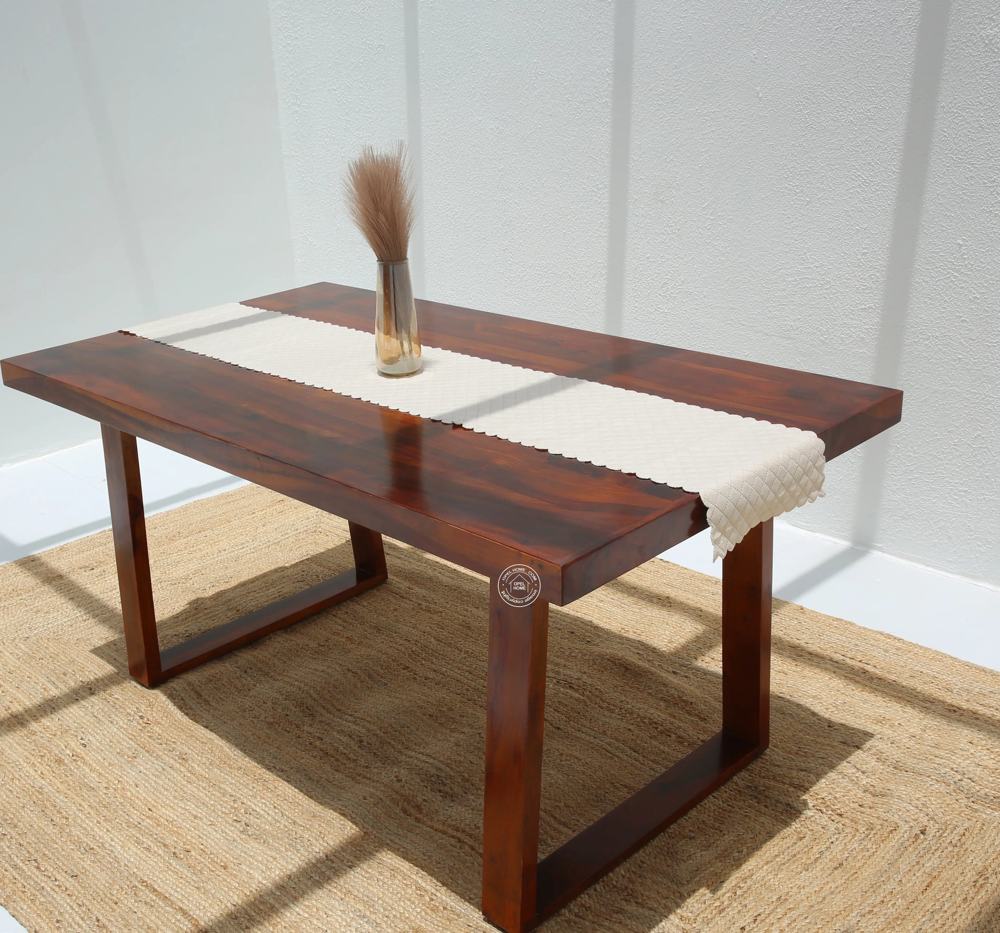Ardo Wooden 4 Seater Dining Table – (Only Table) , Honey finish | Opelhome UAE - Opelhome