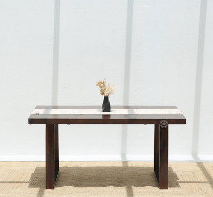 Ardo Wooden 4 Seater Dining Table – (Only Table) , Walnut finish | Opelhome UAE - Opelhome