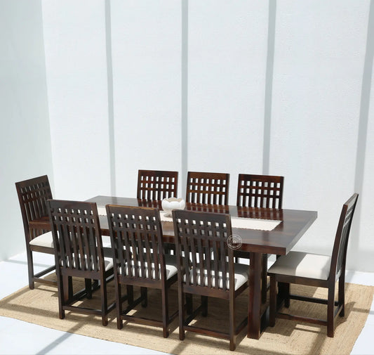 Ardo Wooden 8 Seater Dining Table – (Only Table) Walnut finish | Opelhome UAE - Opelhome