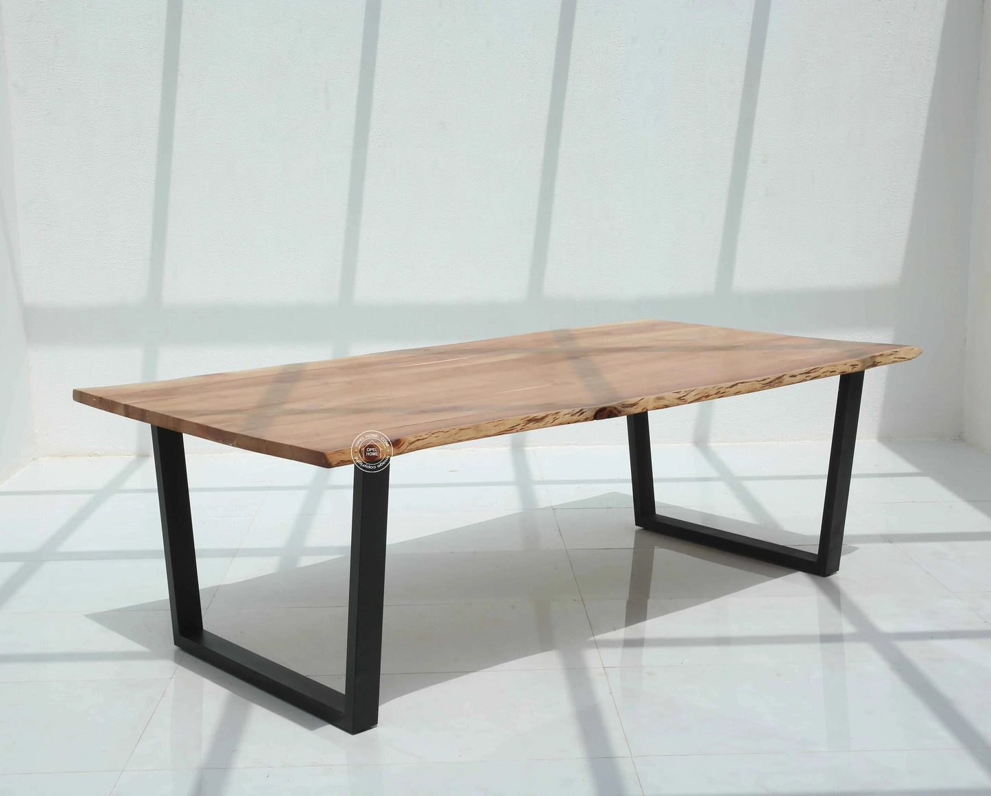 Arnola Acacia Wood Dining Table (4cm) - Multiple Sizes & Leg Options (Only Table) | Opelhome UAE