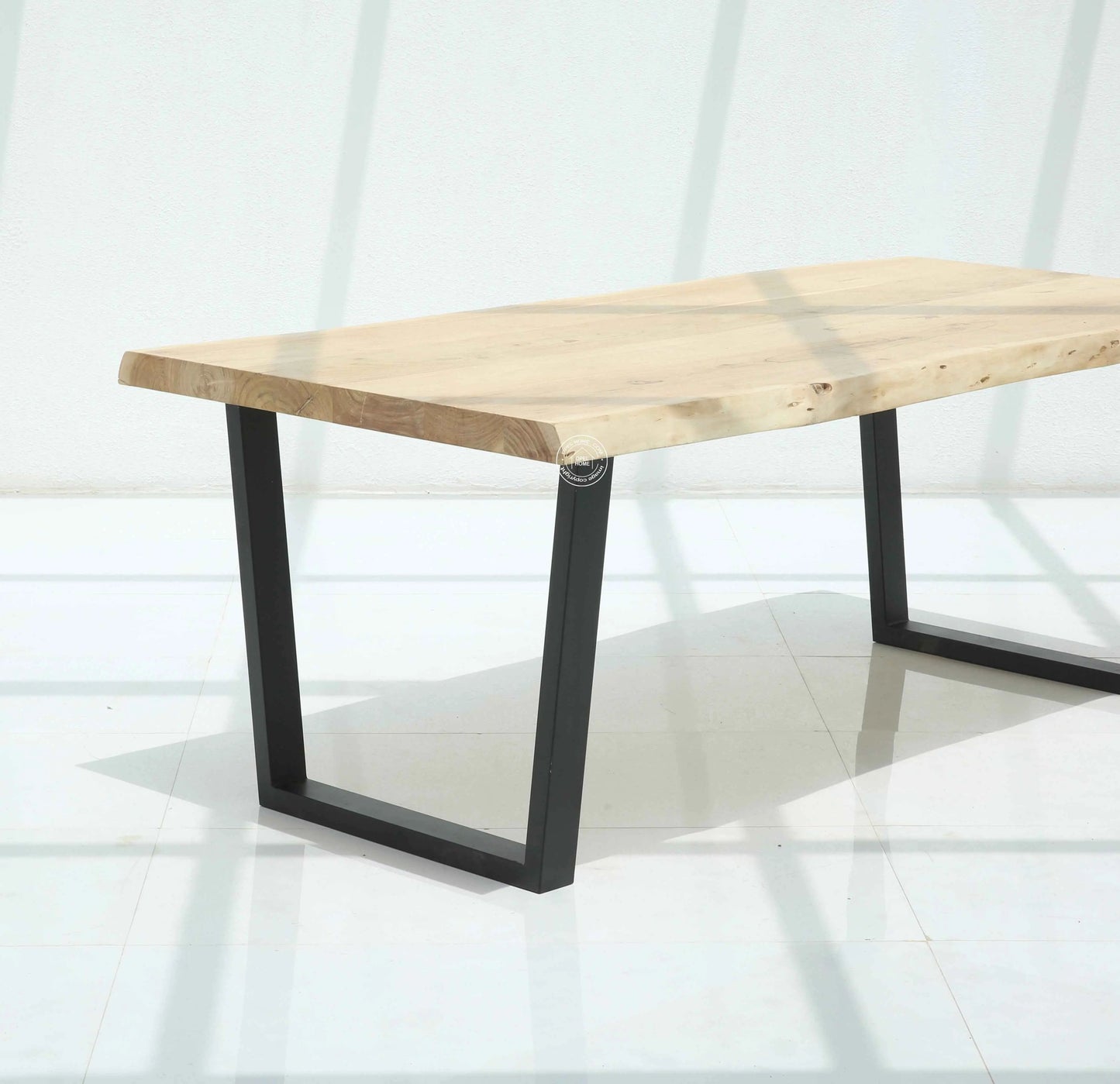 Arnola Acacia Wood Dining Table (7cm) – Multiple Sizes & Leg Options (Only Table) | Opelhome UAE