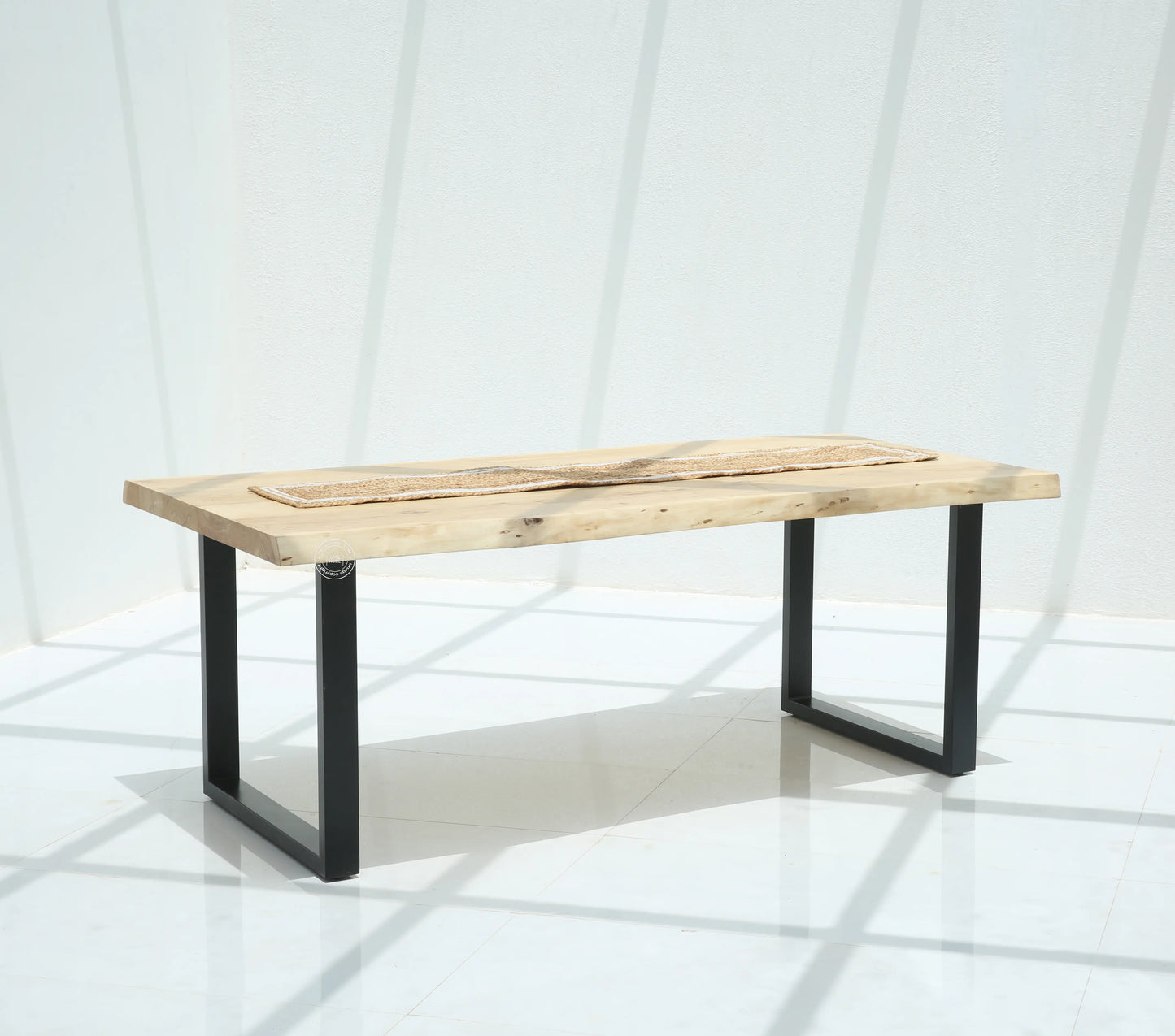 Arnola Acacia Wood Dining Table (7cm) – Only Table, Multiple Sizes & Leg Options  | Opelhome UAE Opel Home