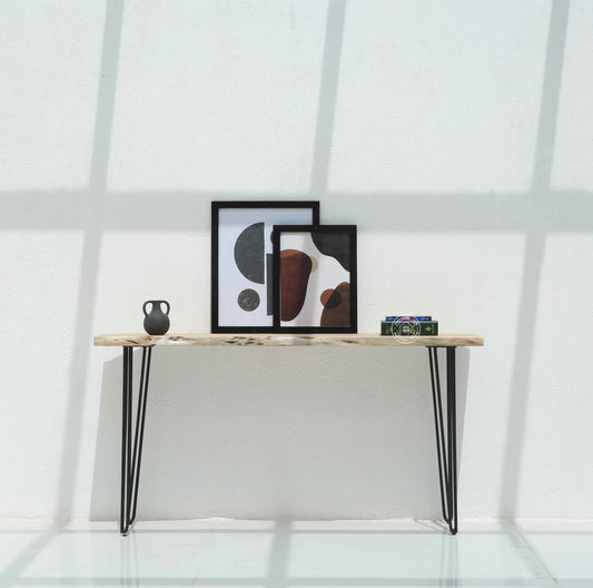 Arnola Wood Console Table – Acacia Wood & Iron, Multiple Sizes | Opelhome UAE
