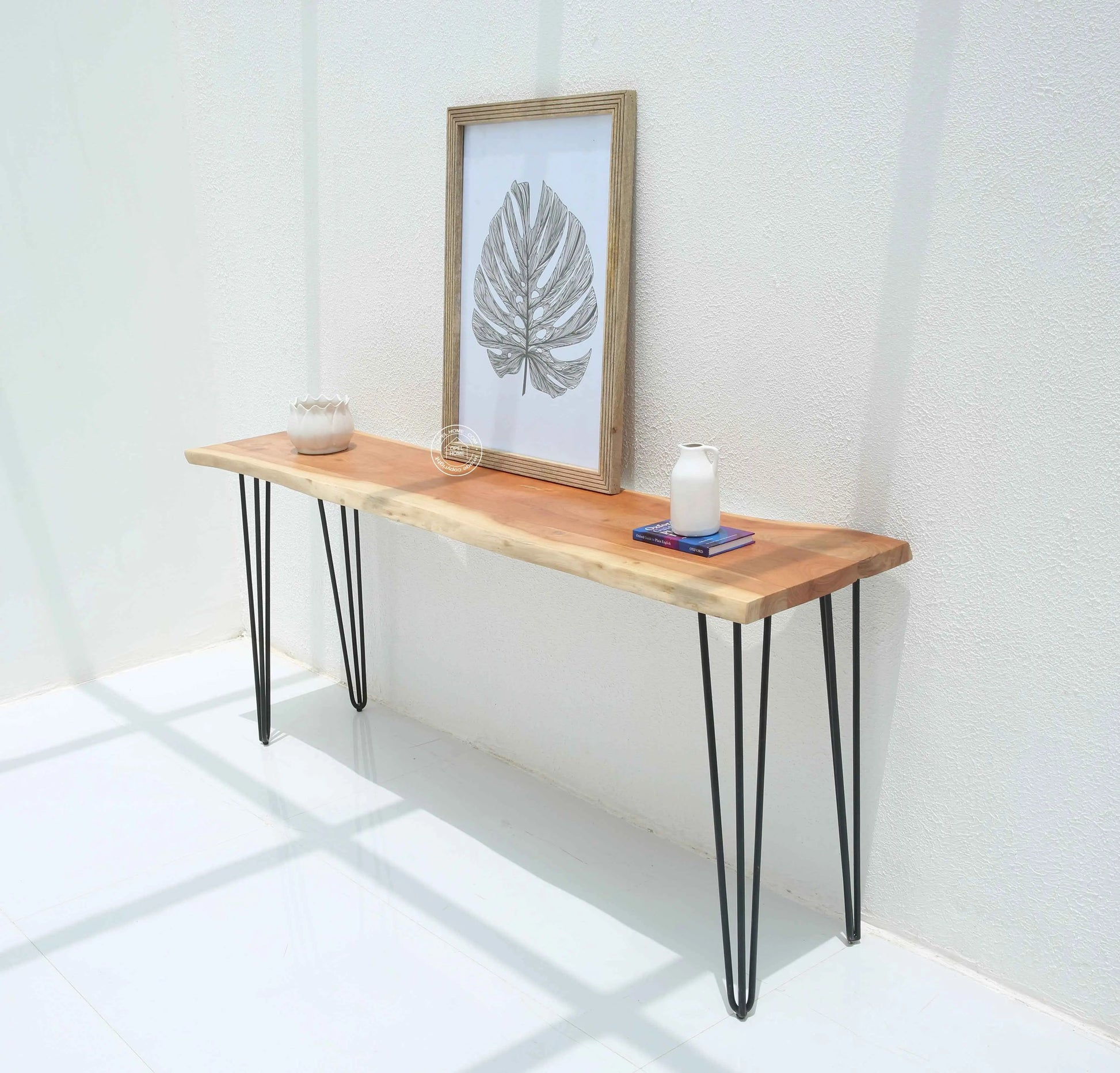 Arnola Wood Console Table – Acacia Wood & Iron, Multiple Sizes | Opelhome UAE