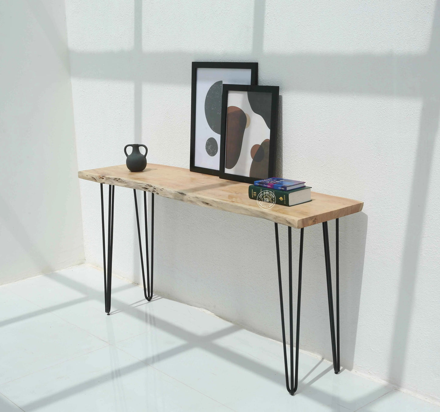 Arnola Wood Console Table – Acacia Wood & Iron, Multiple Sizes | Opelhome UAE