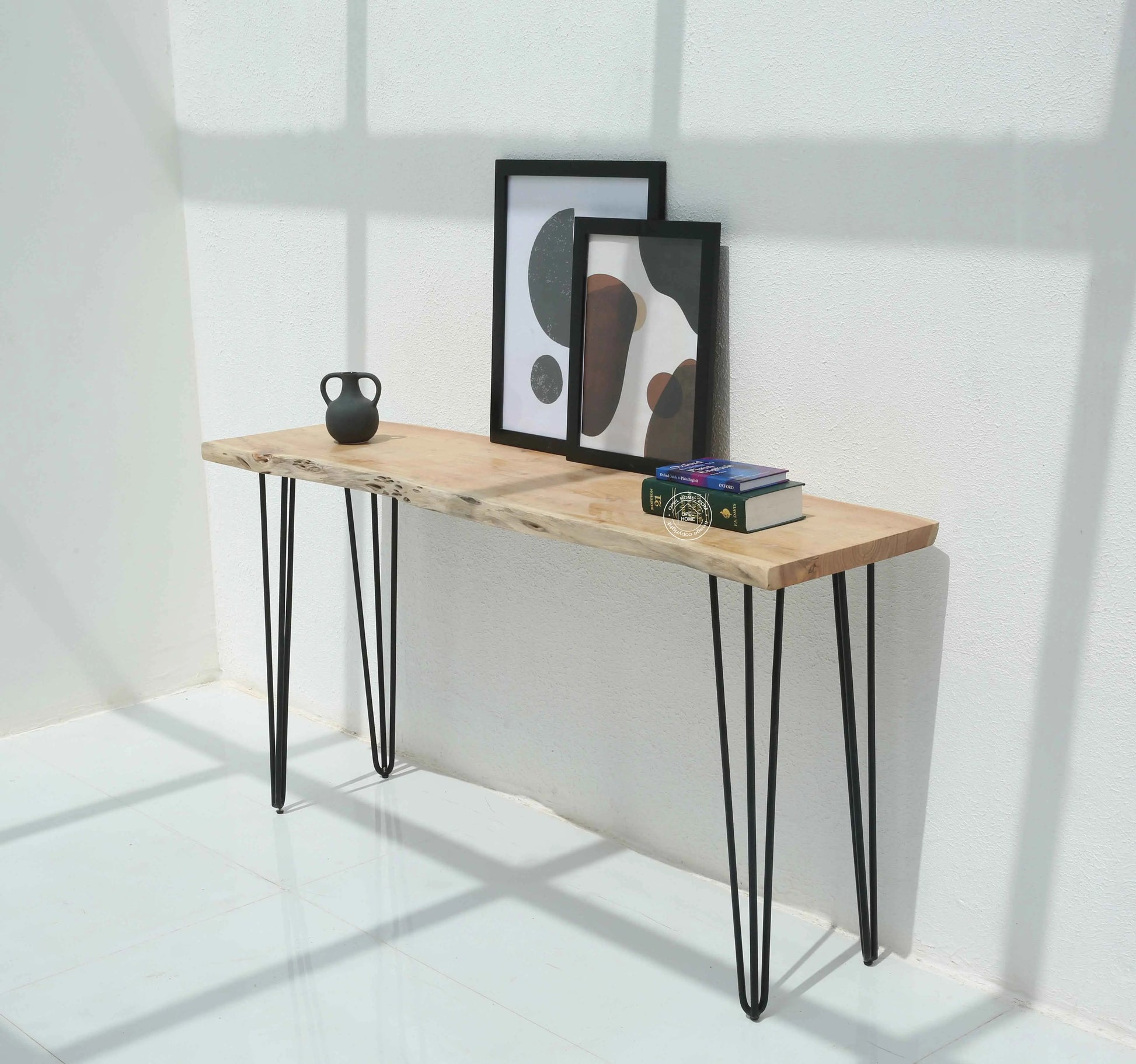 Arnola Wood Console Table – Acacia Wood & Iron, Multiple Sizes | Opelhome UAE