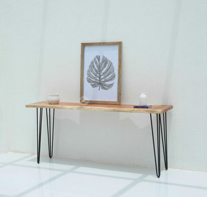 Arnola Wood Console Table – Acacia Wood & Iron, Multiple Sizes | Opelhome UAE