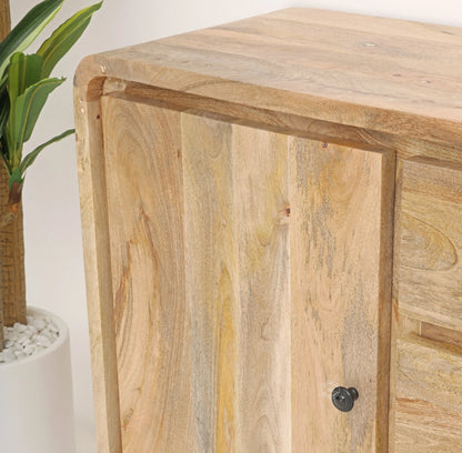 Arthen 3 Drawers & 2 Doors Sideboard – Solid Mango Wood, Natural Finish | Opelhome UAE Opel Home