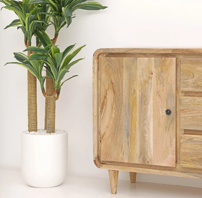 Arthen 3 Drawers & 2 Doors Sideboard – Solid Mango Wood, Natural Finish | Opelhome UAE Opel Home