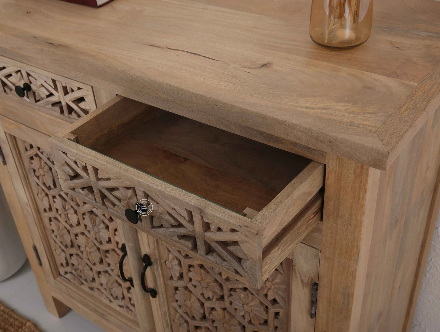 Ashara Wooden 2 Door 2 Drawer Sideboard – Solid Mango Wood | Opelhome UAE