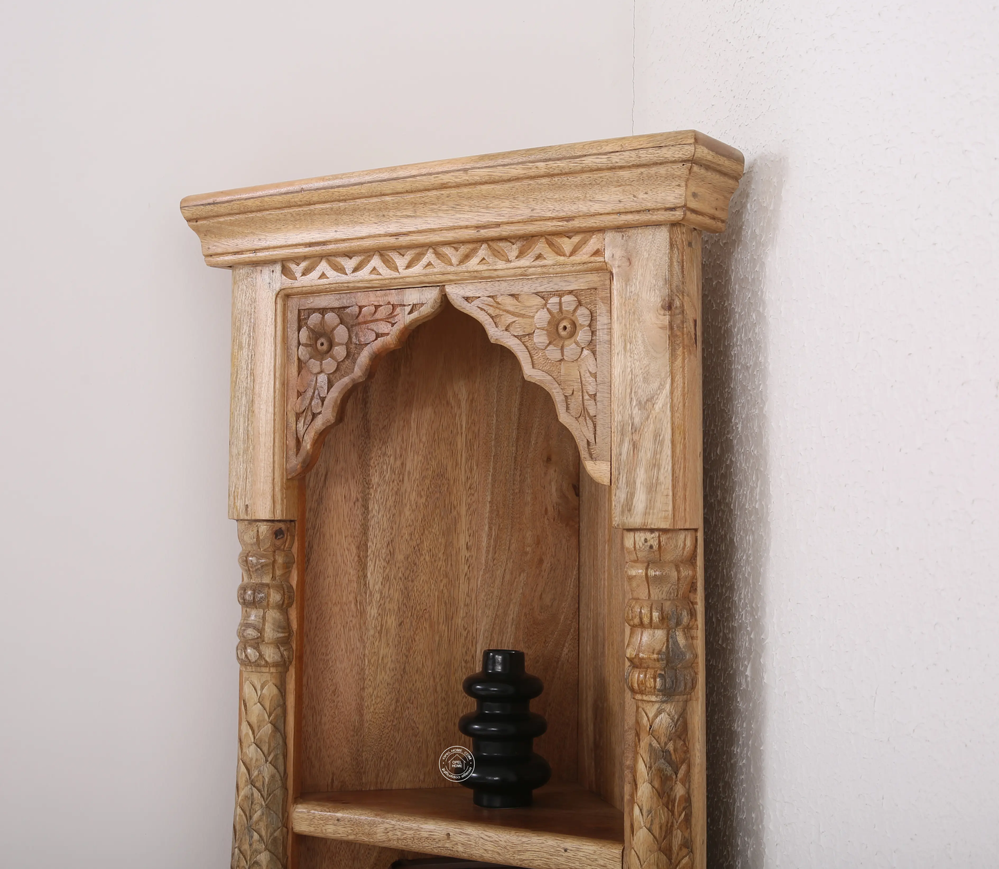 Aspa Shelf Unit – Solid Mango Wood, Natural finish | Opelhome UAE - Opelhome