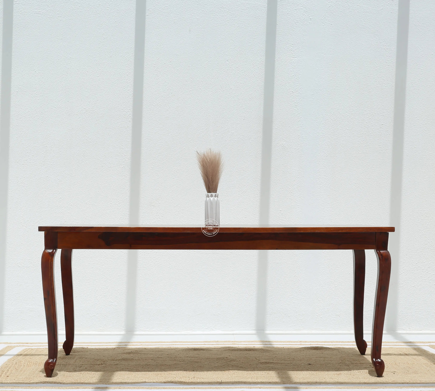 Aurora Wooden 6 Seater Dining Table – (Only Table), Honey finish | Opelhome UAE - Opelhome