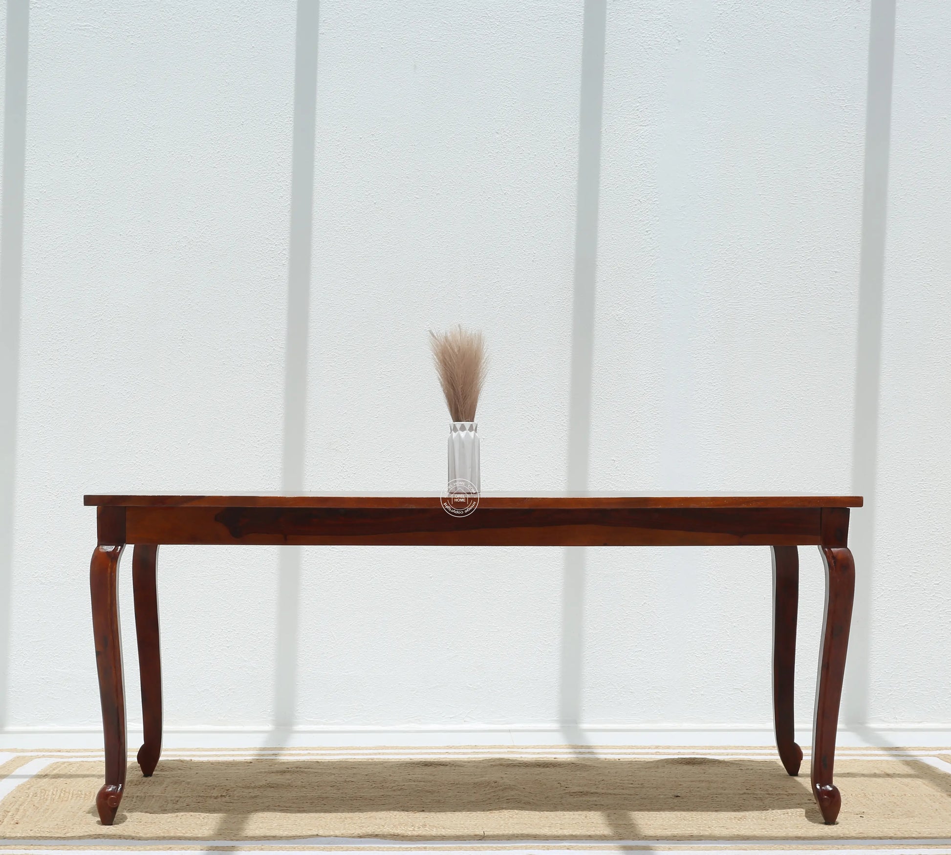 Aurora Wooden 6 Seater Dining Table – (Only Table), Honey finish | Opelhome UAE - Opelhome