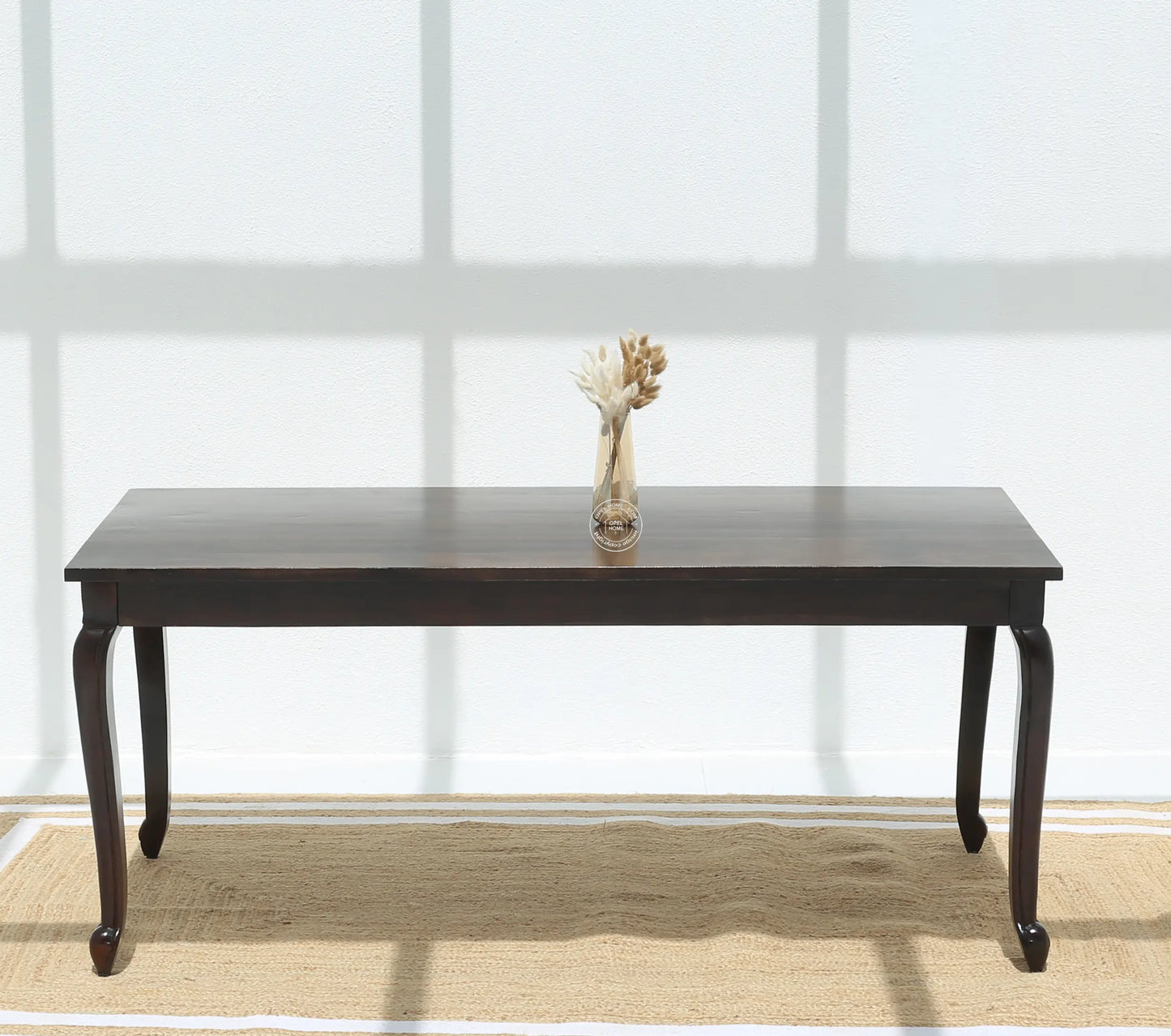 Aurora Wooden 6 Seater Dining Table – (Only Table), Walnut finish | Opelhome UAE - Opelhome