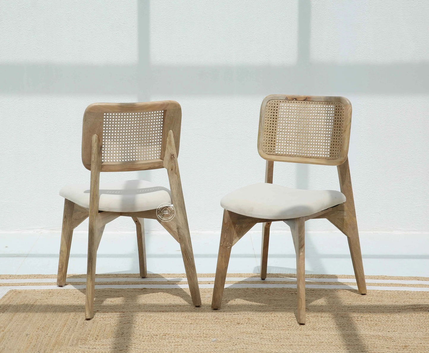 Avara Rattan Wooden Dining Chair – (Only one pcs) | Opelhome UAE