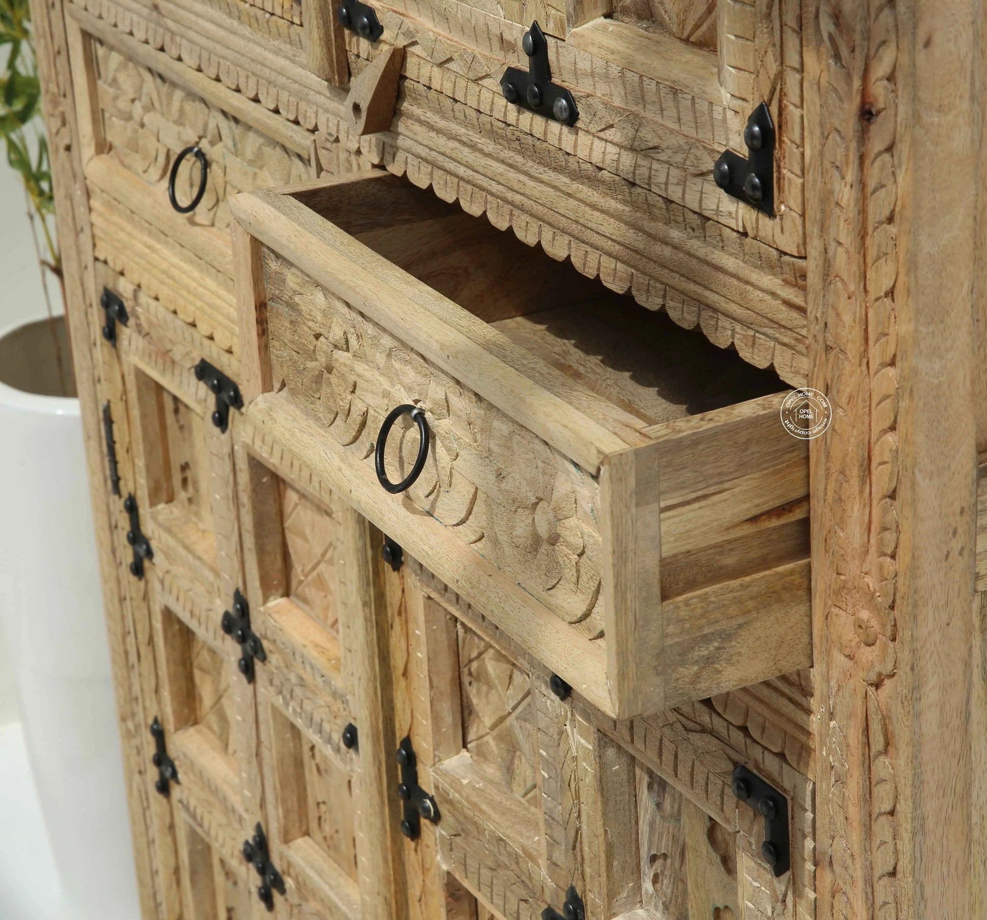 Berry Wooden 4 Door 2 Drawer Closet – Solid Mango Wood | Multiple Color Options | Opelhome UAE