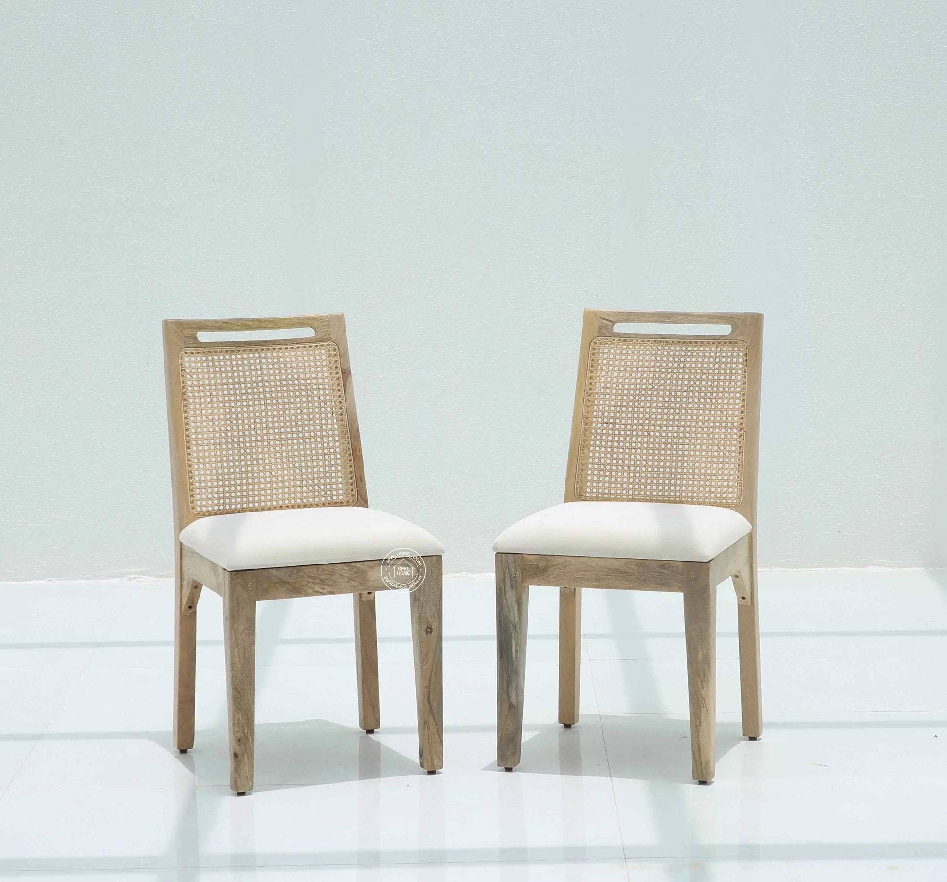 Bettles Rattan Wooden Dining Chair – (Only one pcs) | Opelhome UAE