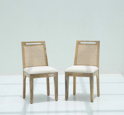 Bettles Rattan Wooden Dining Chair – (Only one pcs) | Opelhome UAE