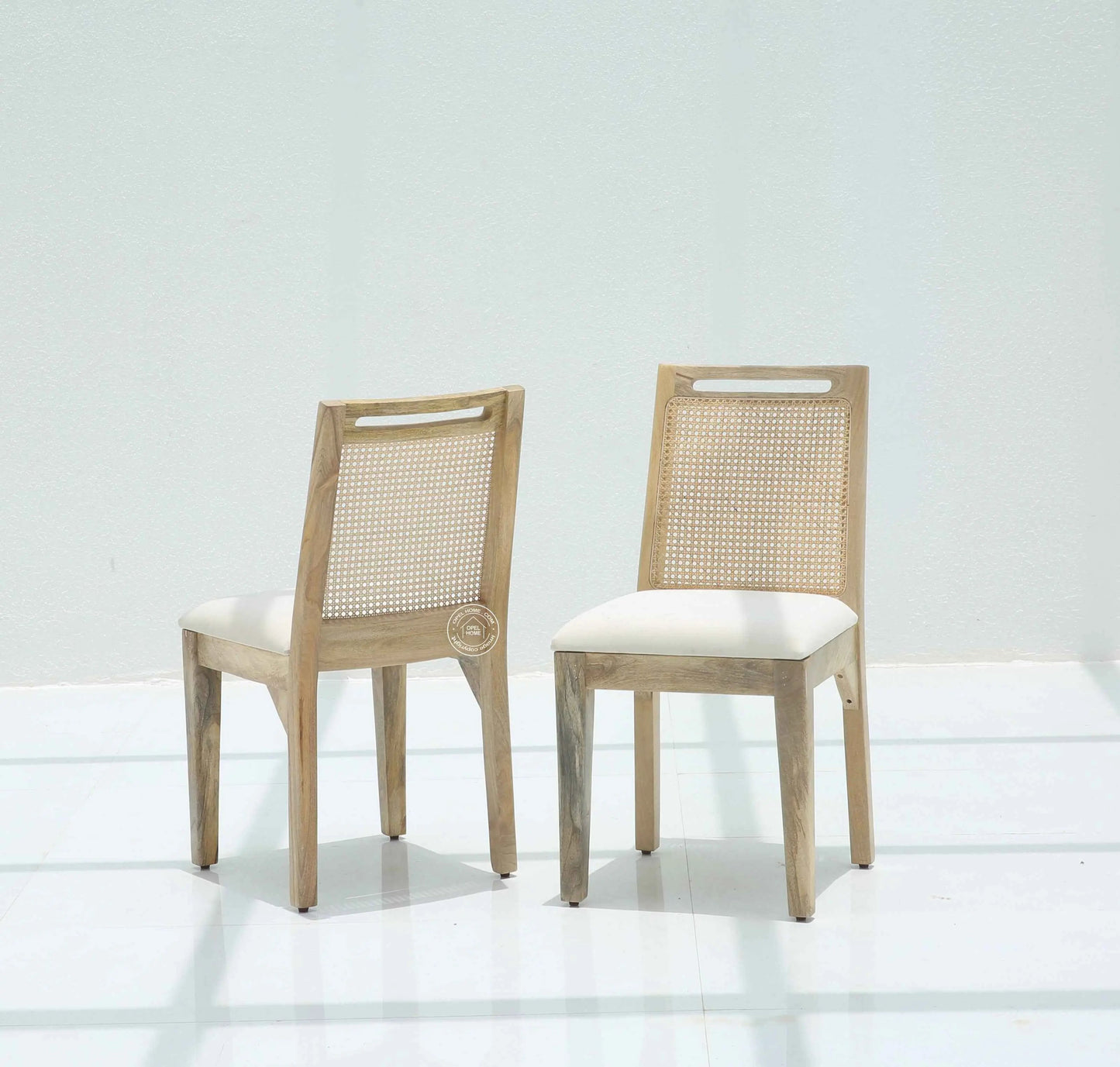 Bettles Rattan Wooden Dining Chair – (Only one pcs) | Opelhome UAE