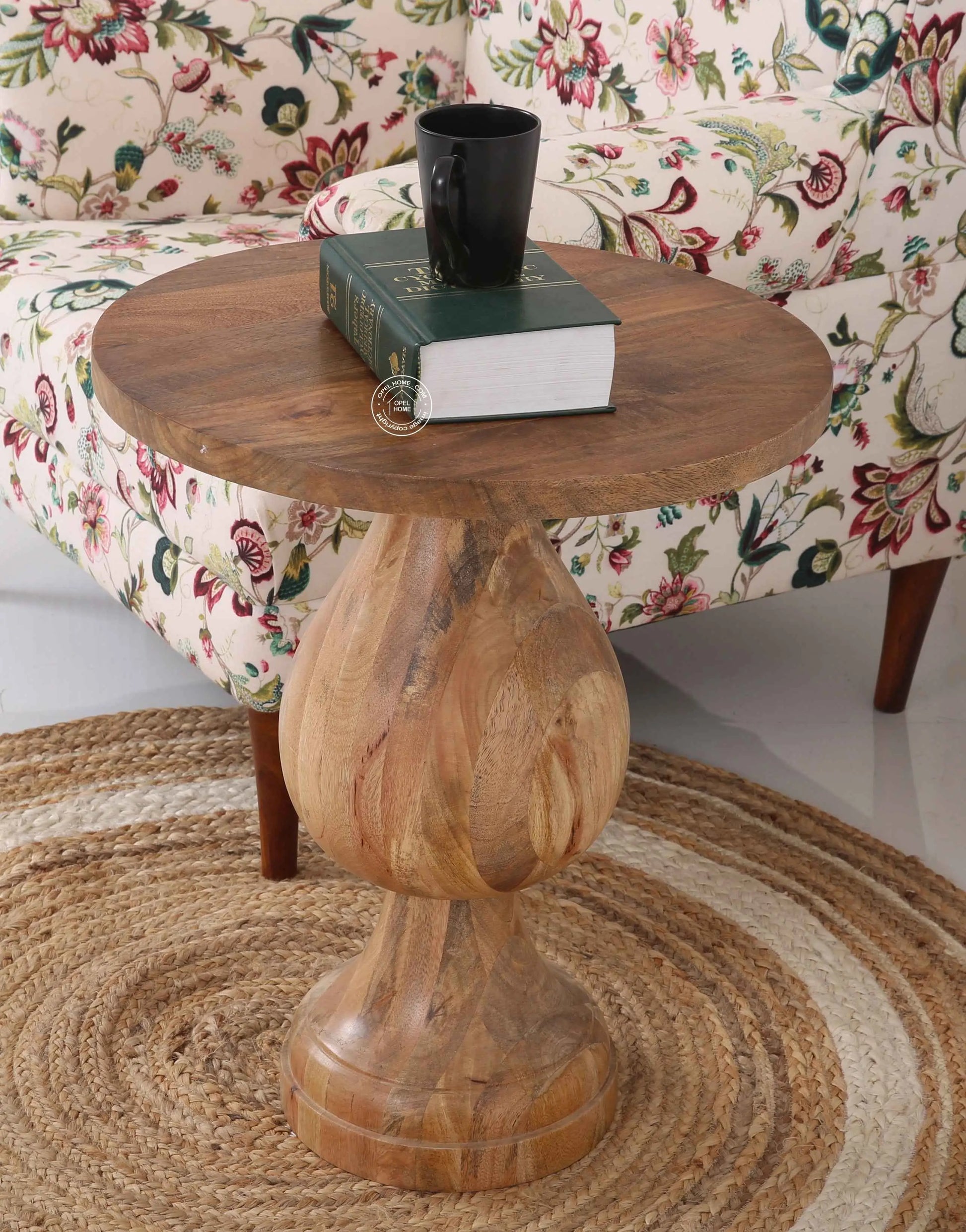 Bexton Wooden Side Table – Square, Solid Mango Wood, Natural Finish | Opelhome UAE