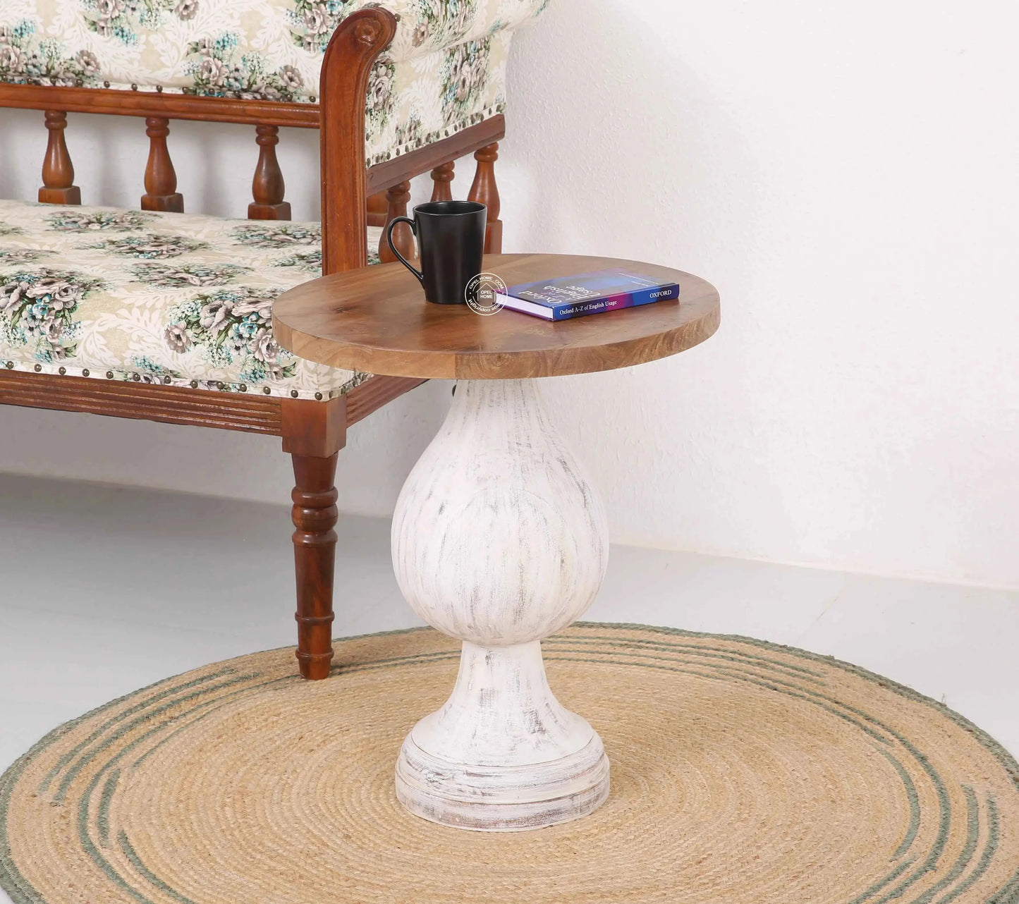 Bexton Wooden Side Table – Square, Solid Mango Wood, Natural Finish | Opelhome UAE