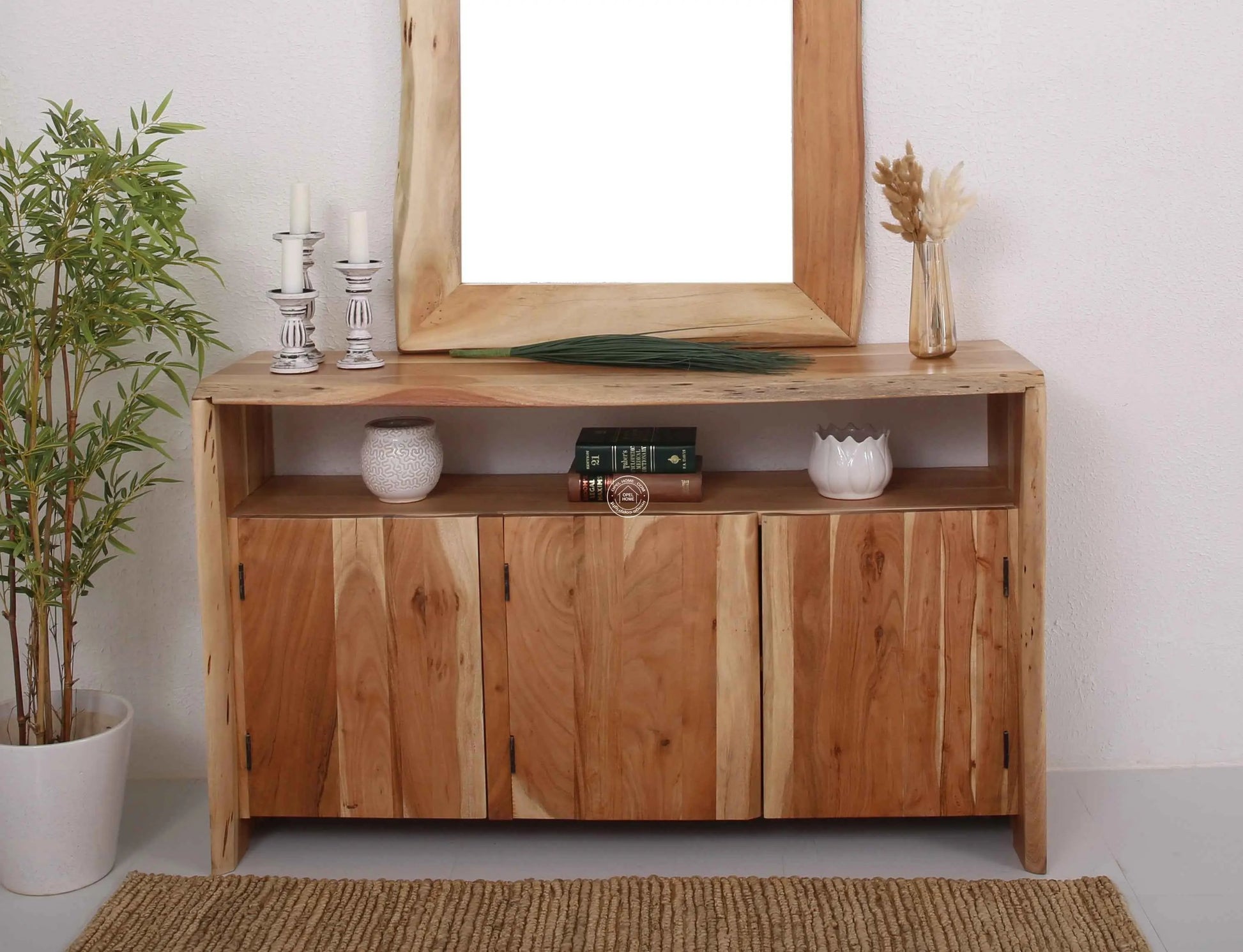 Bold 3 Doors Acacia Wood Sideboard