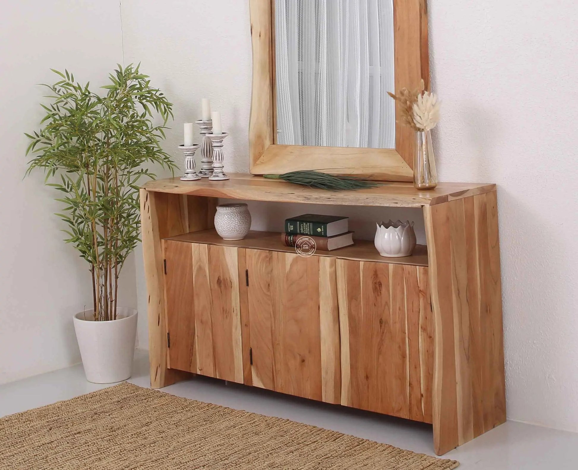 Bold 3 Doors Acacia Wood Sideboard