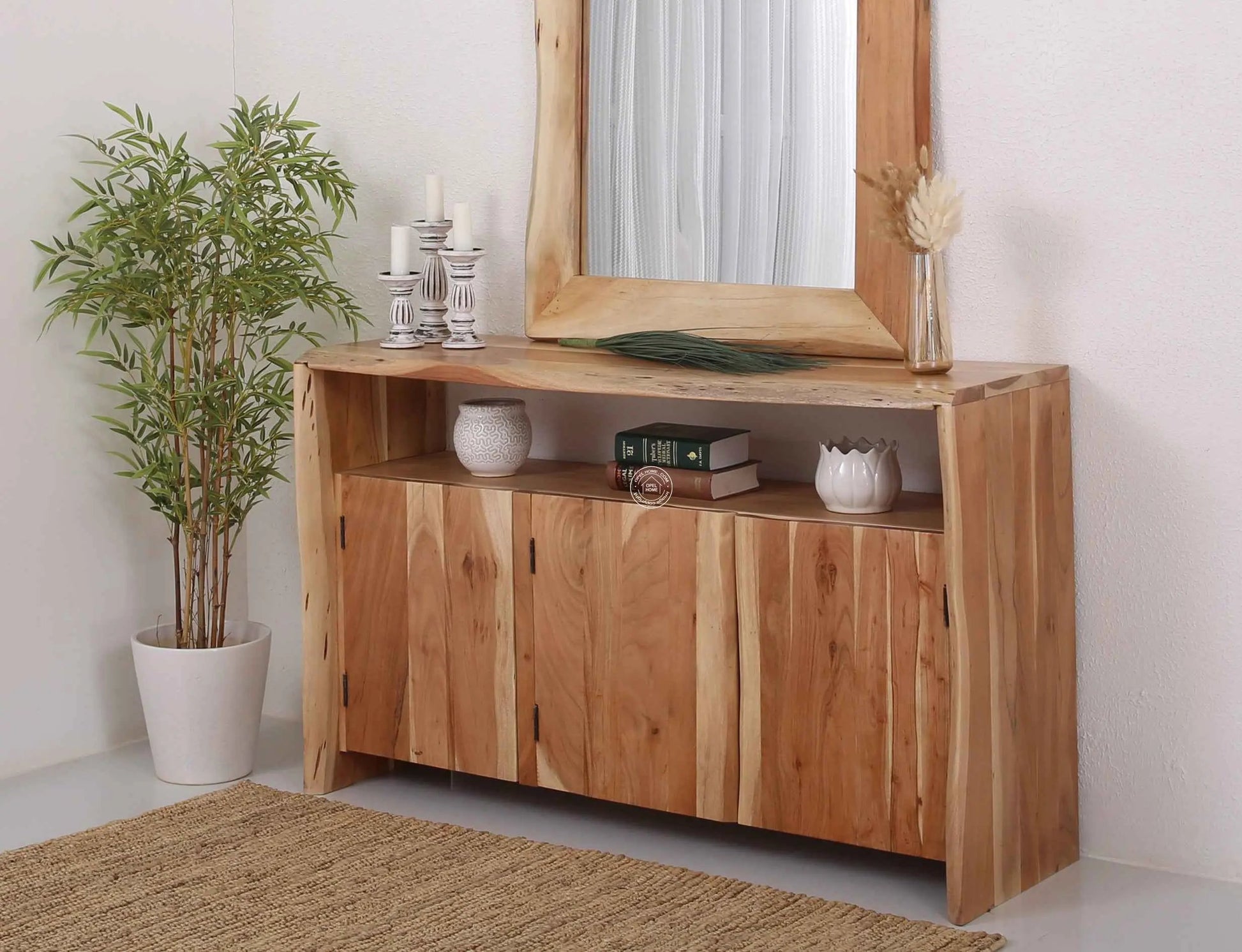 Bold 3 Doors Acacia Wood Sideboard