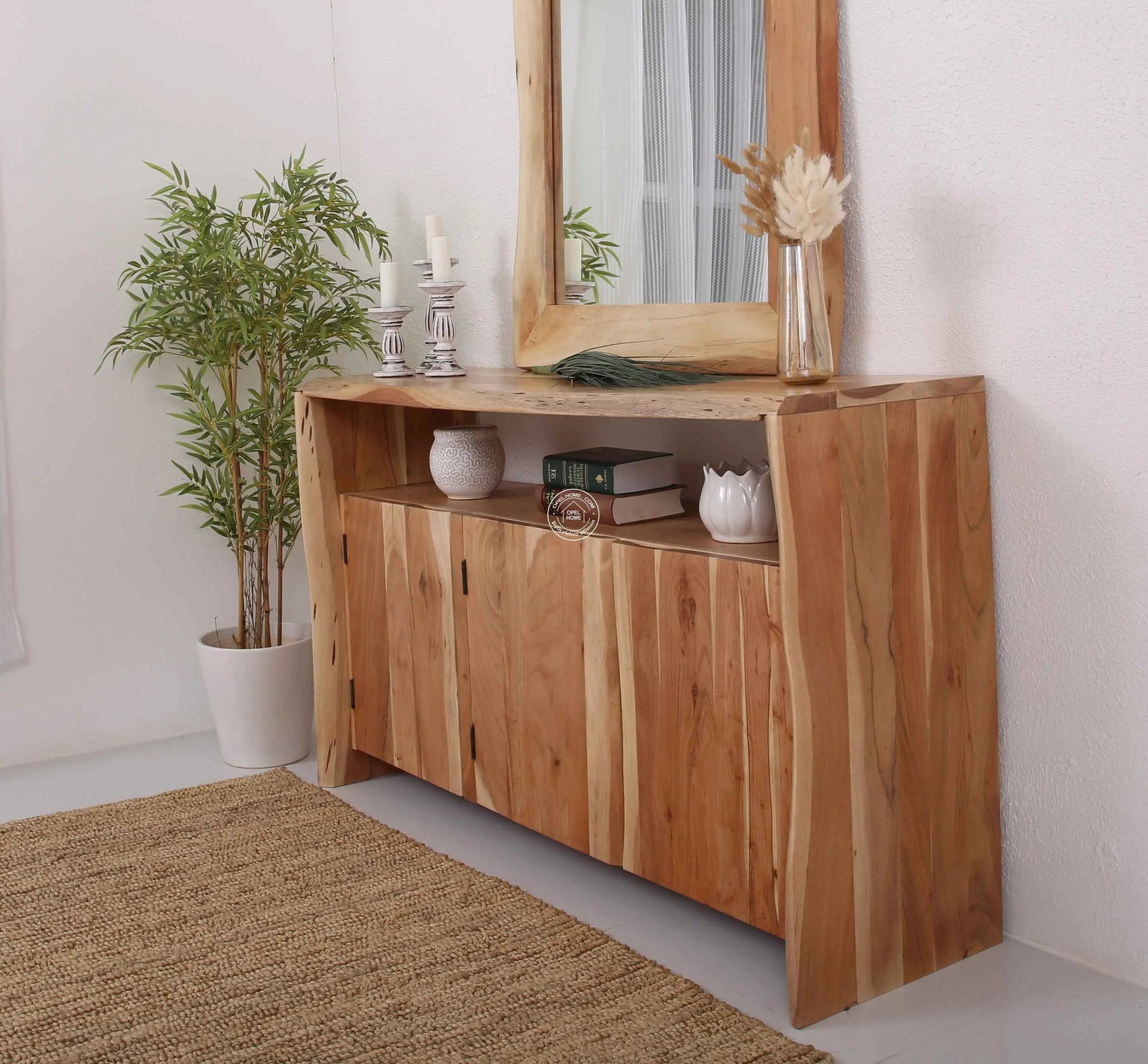 Bold 3 Doors Acacia Wood Sideboard