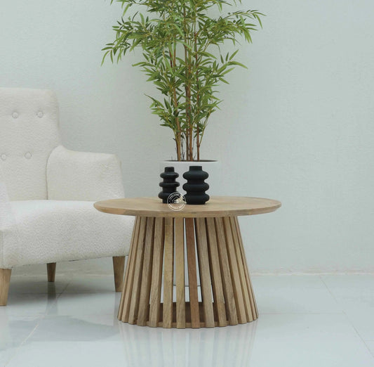 Brasher Wooden Coffee Table – Solid Mango Wood, Multiple Sizes | Opelhome UAE