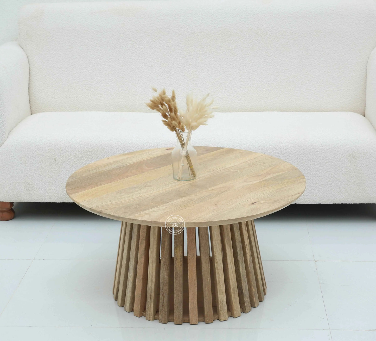 Brasher Wooden Coffee Table – Solid Mango Wood, Multiple Sizes | Opelhome UAE