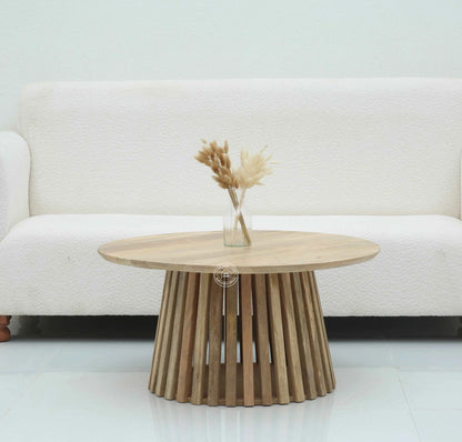 Brasher Wooden Coffee Table – Solid Mango Wood, Multiple Sizes | Opelhome UAE