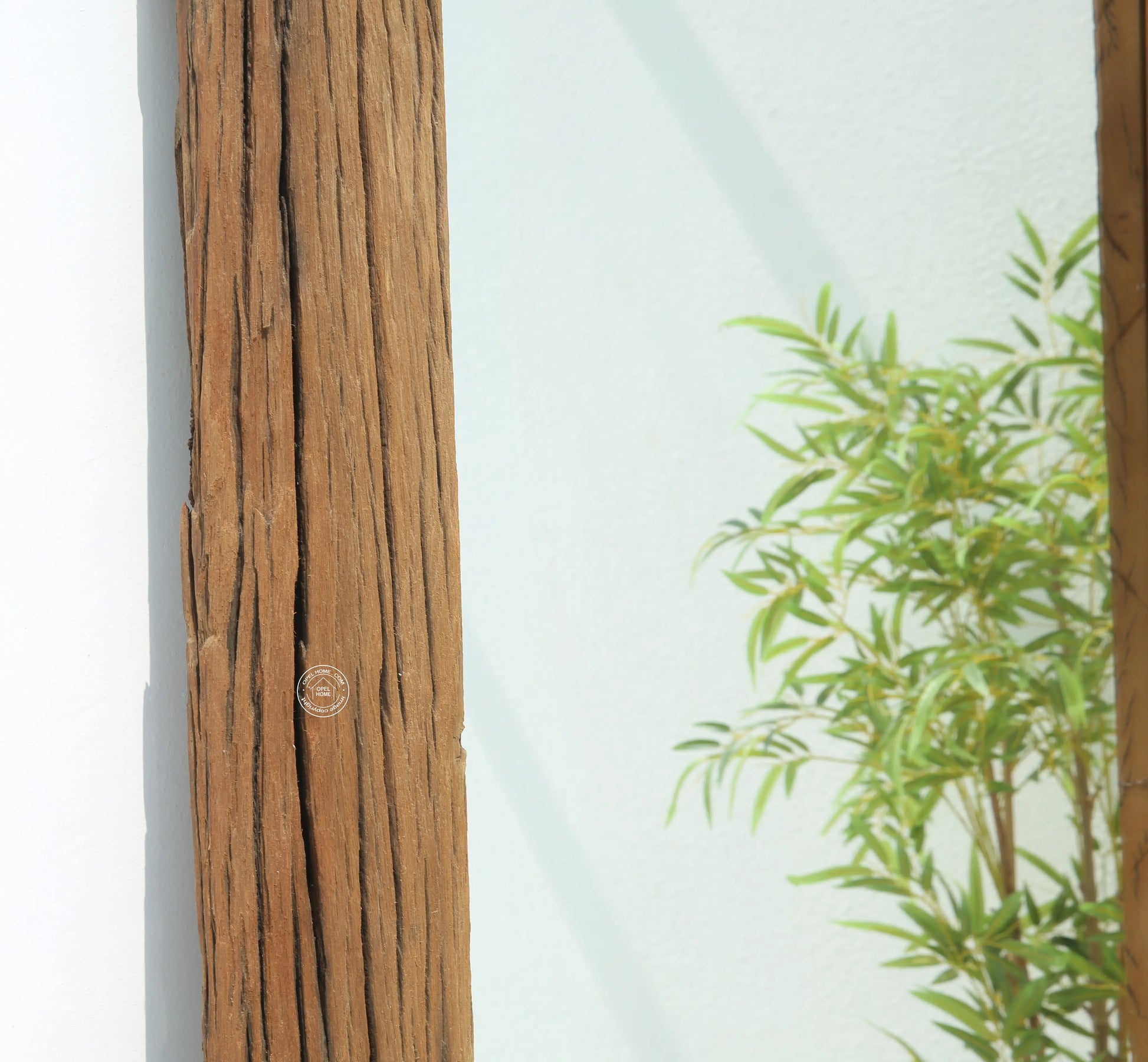 Brigett Railway Mirror Frame – Solid Railway Wood, Multiple Sizes | Opelhome UAE - Opelhome