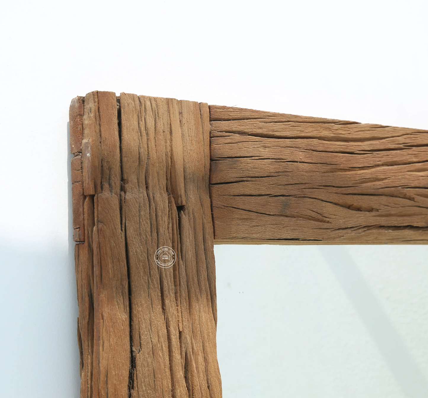 Brigett Railway Mirror Frame – Solid Railway Wood, Multiple Sizes | Opelhome UAE - Opelhome