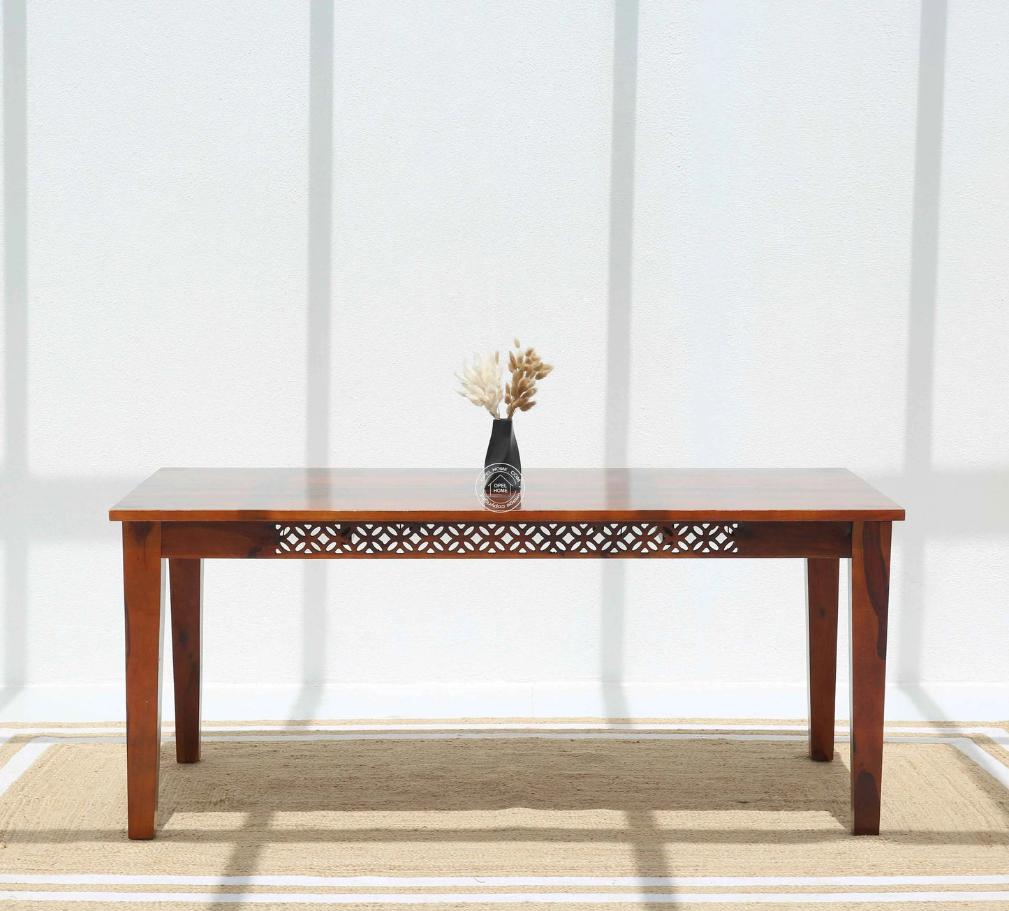 Canvas Wooden 6 Seater Dining Table - (Only Table , Honey finish)| Opelhome UAE