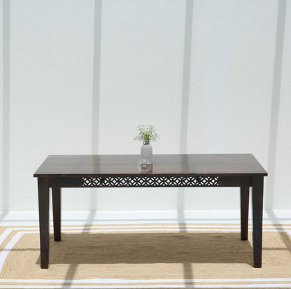 Canvas Wooden 6 Seater Dining Table (Only Table), Walnut finish | Opelhome UAE