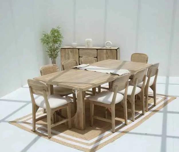 Carvera Wooden Dining Table –  Multiple Sizes (Only Table) | Opelhome UAE