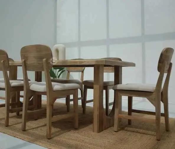 Carvera Wooden Dining Table –  Multiple Sizes (Only Table) | Opelhome UAE