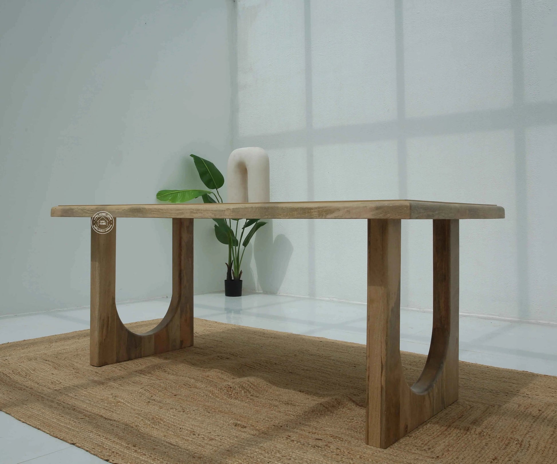 Carvera Wooden Dining Table –  Multiple Sizes (Only Table) | Opelhome UAE