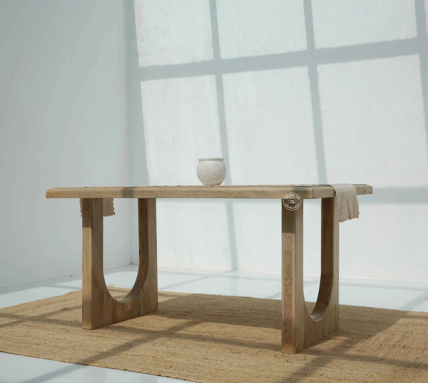 Carvera Wooden Dining Table –  Multiple Sizes (Only Table) | Opelhome UAE