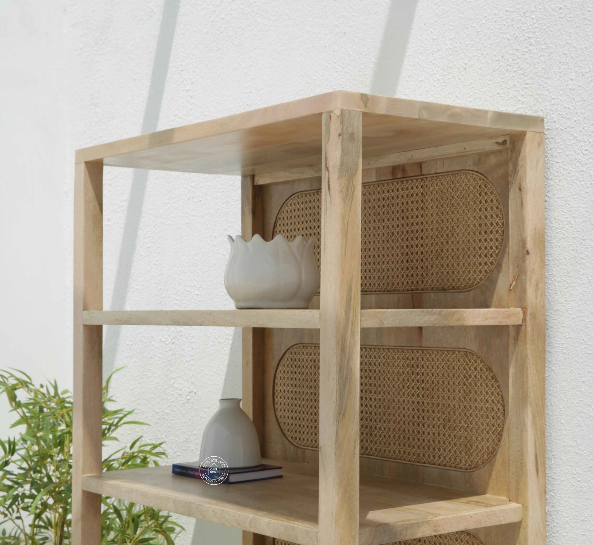 Cascio Rattan Bookcase with Drawer