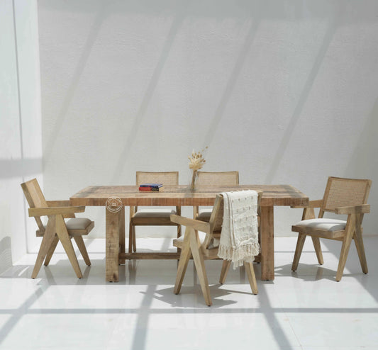 Casein Mango Wood Dining Table (Only Table) , | Opelhome UAE