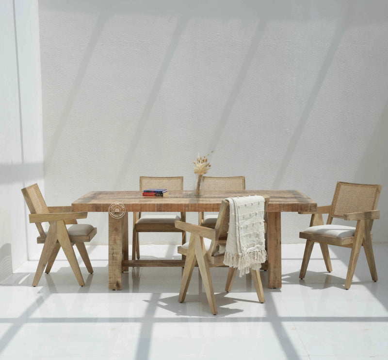 Casein Mango Wood Dining Table (Only Table) , | Opelhome UAE