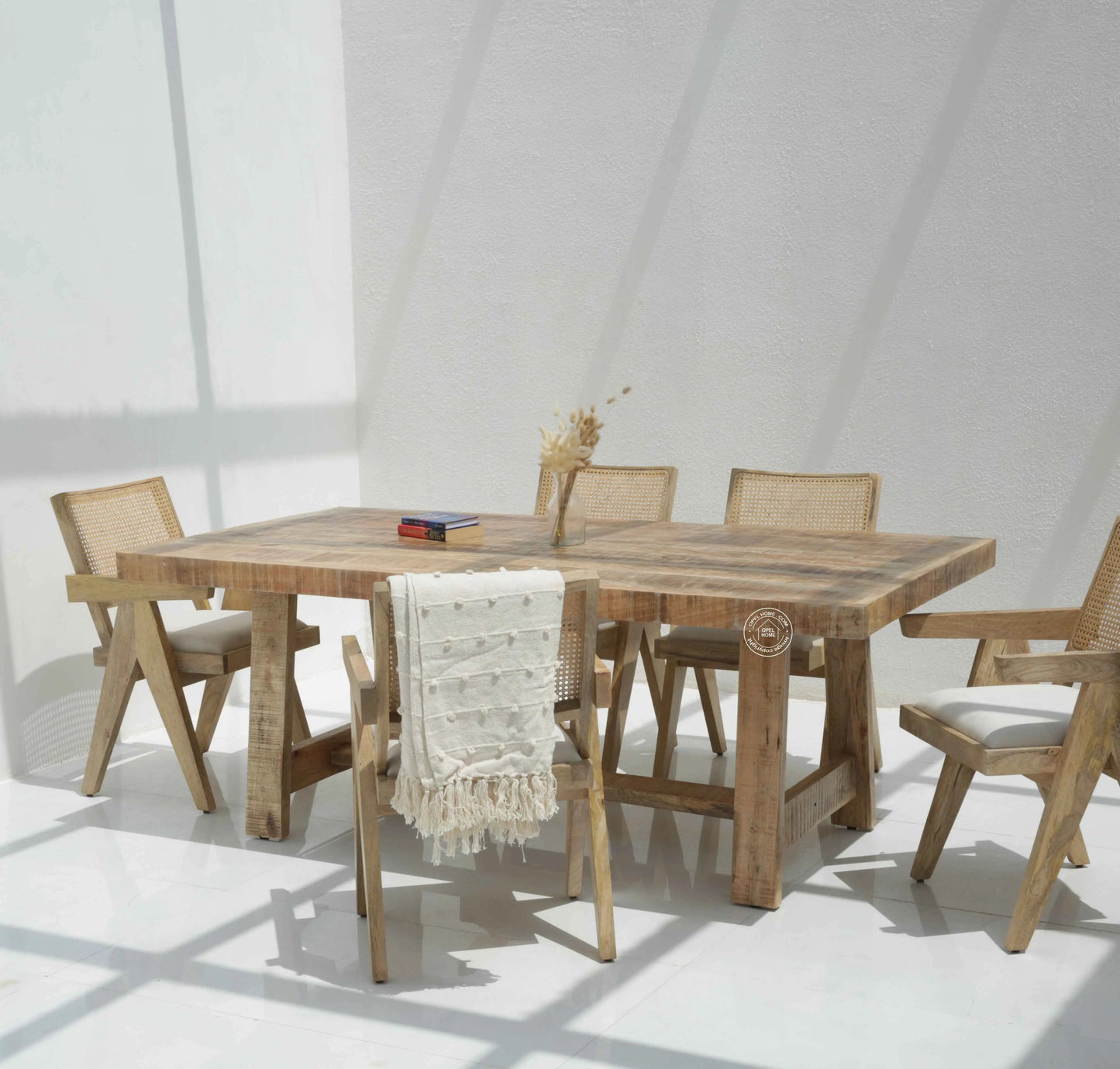 Casein Mango Wood Dining Table (Only Table) , | Opelhome UAE