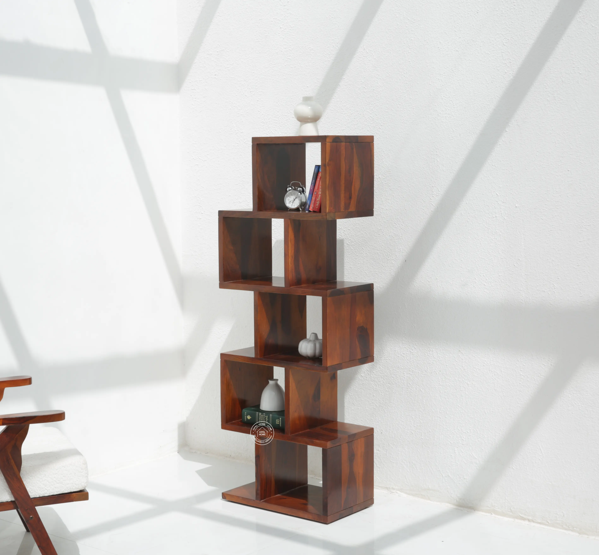 Cavallo Wooden Bookcase – Honey Finish| Opelhome UAE - Opelhome