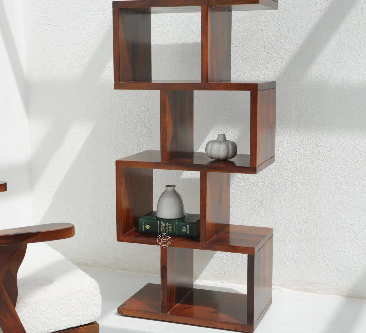 Cavallo Wooden Bookcase – Honey Finish| Opelhome UAE - Opelhome