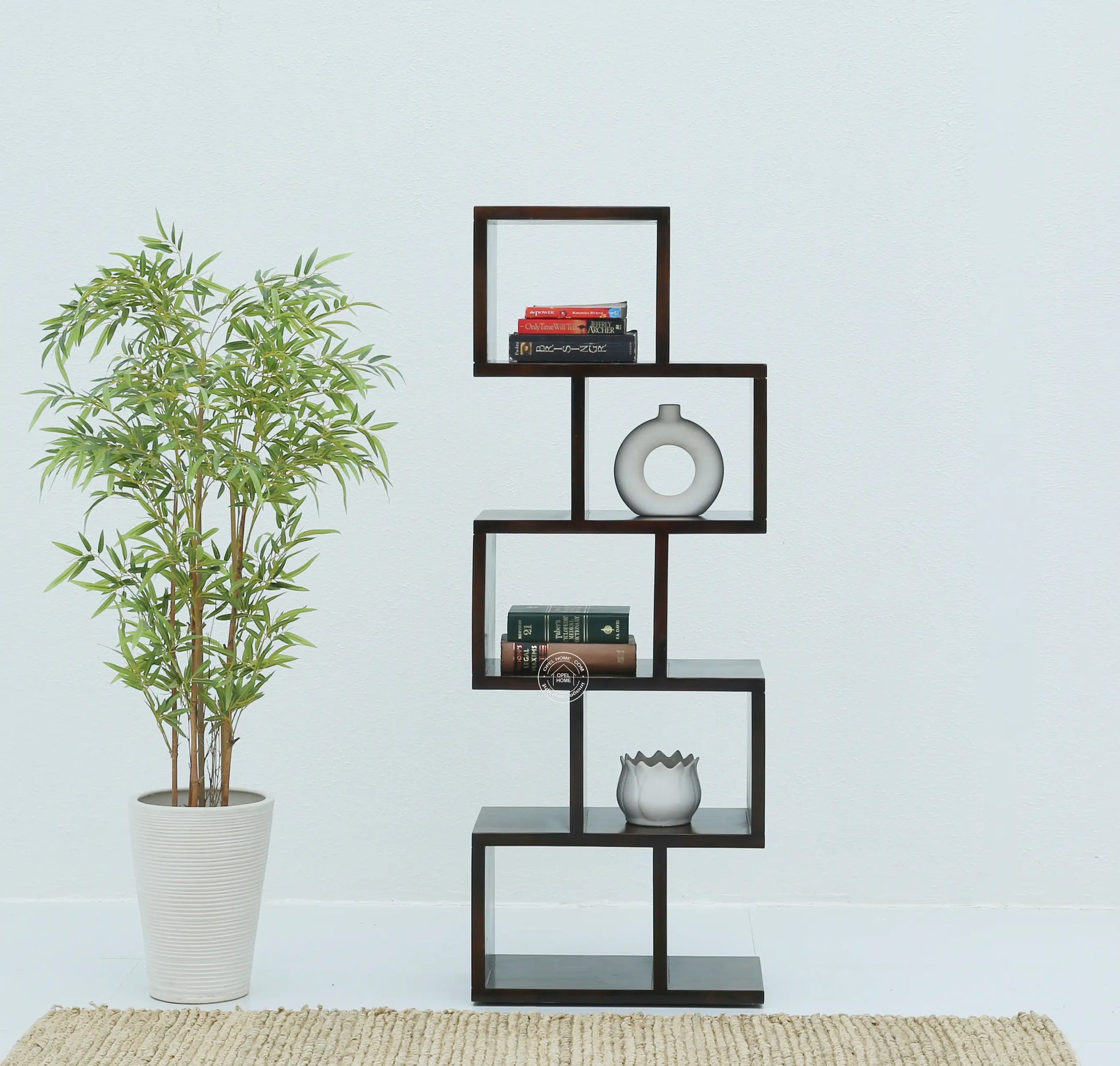Cavallo Wooden Bookcase – Walnut Finish| Opelhome UAE - Opelhome